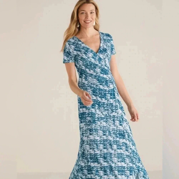 Soft Surroundings faux wrap abstract maxi dress size XL - Picture 2 of 6